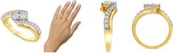 Macy's Diamond Swirl Bypass Ring (1/2 ct. t.w.) in 10k Gold